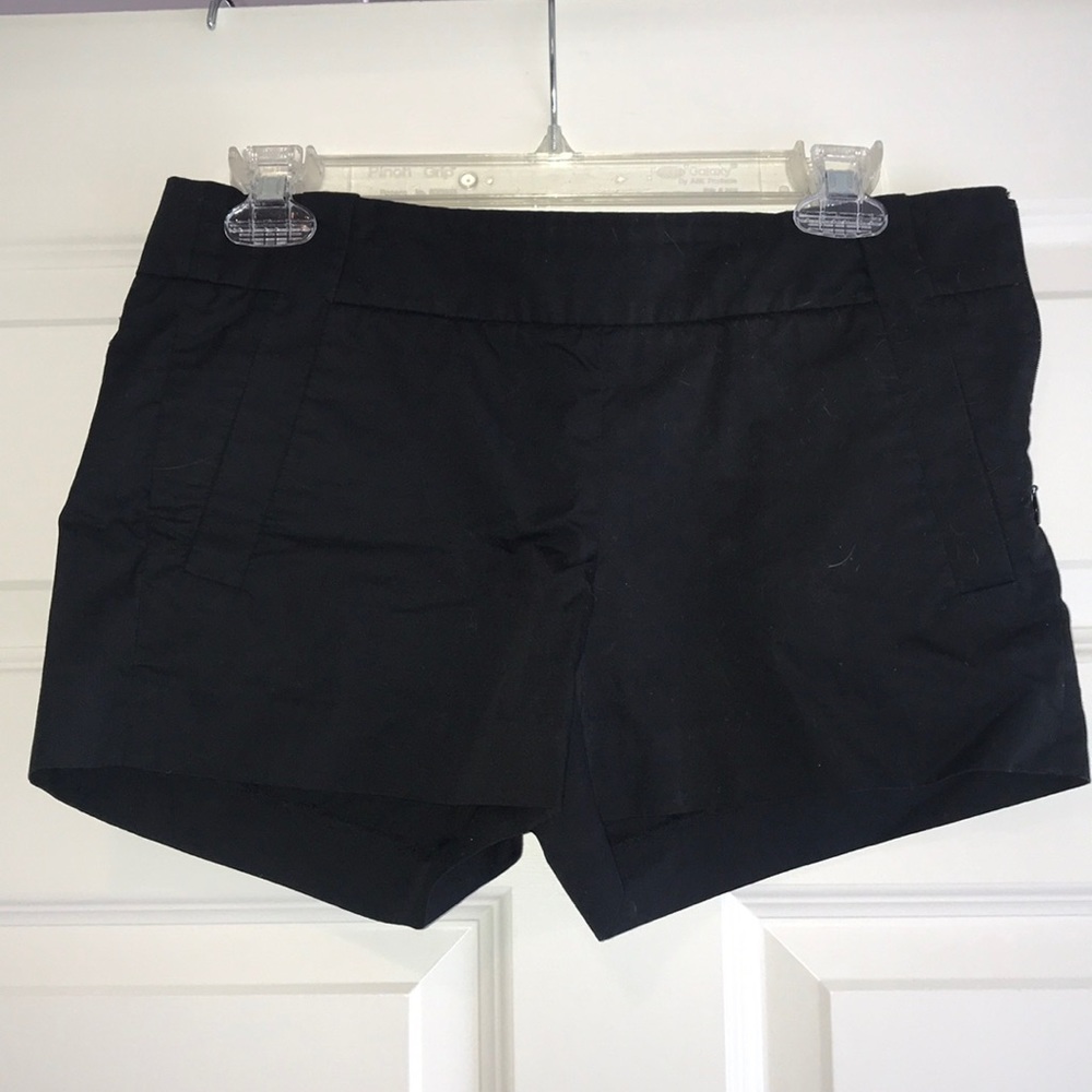 Black JCrew Side-Zip Shorts Size 2